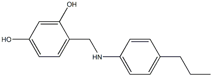 4-{[(4-propylphenyl)amino]methyl}benzene-1,3-diol 结构式