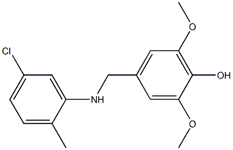 4-{[(5-chloro-2-methylphenyl)amino]methyl}-2,6-dimethoxyphenol 结构式