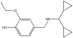 4-{[(dicyclopropylmethyl)amino]methyl}-2-ethoxyphenol 结构式