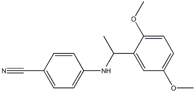 4-{[1-(2,5-dimethoxyphenyl)ethyl]amino}benzonitrile 结构式