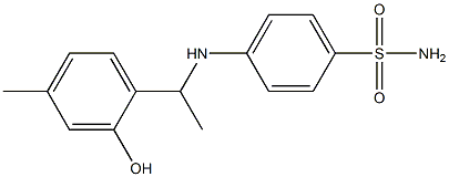 4-{[1-(2-hydroxy-4-methylphenyl)ethyl]amino}benzene-1-sulfonamide 结构式