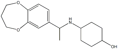 4-{[1-(3,4-dihydro-2H-1,5-benzodioxepin-7-yl)ethyl]amino}cyclohexan-1-ol 结构式