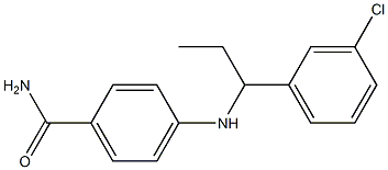4-{[1-(3-chlorophenyl)propyl]amino}benzamide 结构式