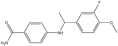 4-{[1-(3-fluoro-4-methoxyphenyl)ethyl]amino}benzamide 结构式