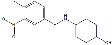 4-{[1-(4-methyl-3-nitrophenyl)ethyl]amino}cyclohexan-1-ol 结构式