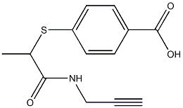 4-{[1-(prop-2-yn-1-ylcarbamoyl)ethyl]sulfanyl}benzoic acid 结构式