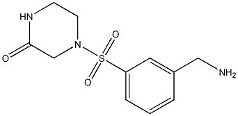 4-{[3-(aminomethyl)phenyl]sulfonyl}piperazin-2-one 结构式