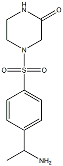 4-{[4-(1-aminoethyl)benzene]sulfonyl}piperazin-2-one 结构式