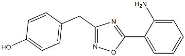 4-{[5-(2-aminophenyl)-1,2,4-oxadiazol-3-yl]methyl}phenol 结构式