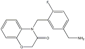 4-{[5-(aminomethyl)-2-fluorophenyl]methyl}-3,4-dihydro-2H-1,4-benzoxazin-3-one 结构式