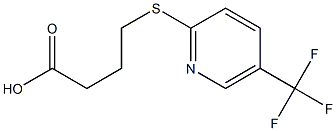 4-{[5-(trifluoromethyl)pyridin-2-yl]sulfanyl}butanoic acid 结构式