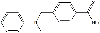 4-{[ethyl(phenyl)amino]methyl}benzene-1-carbothioamide 结构式