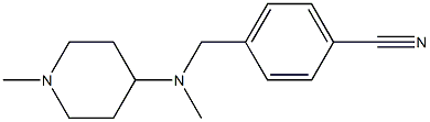 4-{[methyl(1-methylpiperidin-4-yl)amino]methyl}benzonitrile 结构式