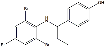 4-{1-[(2,4,6-tribromophenyl)amino]propyl}phenol 结构式