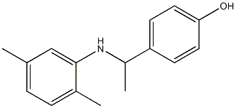 4-{1-[(2,5-dimethylphenyl)amino]ethyl}phenol 结构式