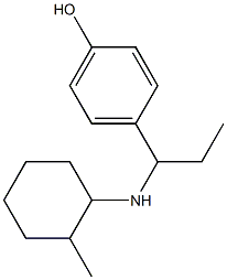 4-{1-[(2-methylcyclohexyl)amino]propyl}phenol 结构式