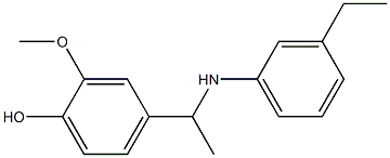 4-{1-[(3-ethylphenyl)amino]ethyl}-2-methoxyphenol 结构式