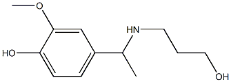 4-{1-[(3-hydroxypropyl)amino]ethyl}-2-methoxyphenol 结构式