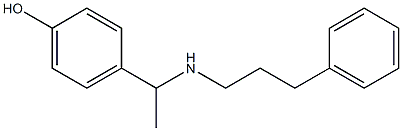 4-{1-[(3-phenylpropyl)amino]ethyl}phenol 结构式