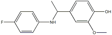 4-{1-[(4-fluorophenyl)amino]ethyl}-2-methoxyphenol 结构式