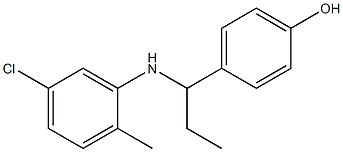 4-{1-[(5-chloro-2-methylphenyl)amino]propyl}phenol 结构式