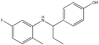 4-{1-[(5-fluoro-2-methylphenyl)amino]propyl}phenol 结构式