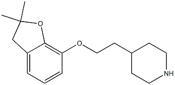 4-{2-[(2,2-dimethyl-2,3-dihydro-1-benzofuran-7-yl)oxy]ethyl}piperidine 结构式