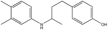 4-{3-[(3,4-dimethylphenyl)amino]butyl}phenol 结构式