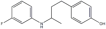 4-{3-[(3-fluorophenyl)amino]butyl}phenol 结构式