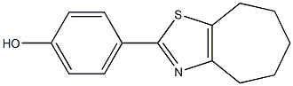 4-{4H,5H,6H,7H,8H-cyclohepta[d][1,3]thiazol-2-yl}phenol 结构式