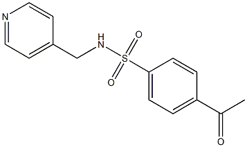 4-acetyl-N-(pyridin-4-ylmethyl)benzene-1-sulfonamide 结构式