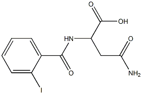 4-amino-2-[(2-iodobenzoyl)amino]-4-oxobutanoic acid 结构式