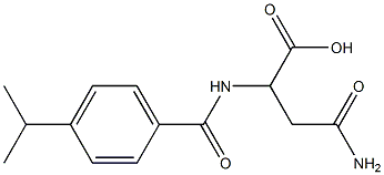 4-amino-2-[(4-isopropylbenzoyl)amino]-4-oxobutanoic acid 结构式