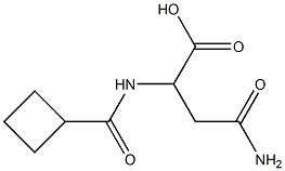 4-amino-2-[(cyclobutylcarbonyl)amino]-4-oxobutanoic acid 结构式