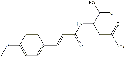 4-amino-2-{[(2E)-3-(4-methoxyphenyl)prop-2-enoyl]amino}-4-oxobutanoic acid 结构式