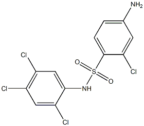 4-amino-2-chloro-N-(2,4,5-trichlorophenyl)benzene-1-sulfonamide 结构式