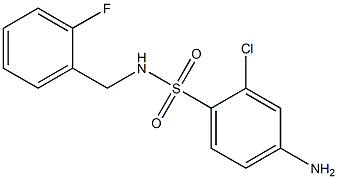 4-amino-2-chloro-N-[(2-fluorophenyl)methyl]benzene-1-sulfonamide 结构式