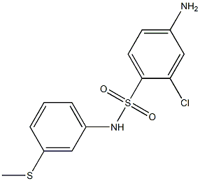 4-amino-2-chloro-N-[3-(methylsulfanyl)phenyl]benzene-1-sulfonamide 结构式