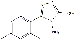 4-amino-5-(2,4,6-trimethylphenyl)-4H-1,2,4-triazole-3-thiol 结构式