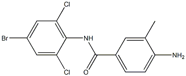 4-amino-N-(4-bromo-2,6-dichlorophenyl)-3-methylbenzamide 结构式
