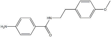 4-amino-N-[2-(4-methoxyphenyl)ethyl]benzamide 结构式