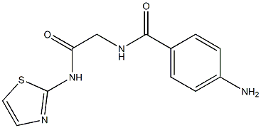 4-amino-N-[2-oxo-2-(1,3-thiazol-2-ylamino)ethyl]benzamide 结构式