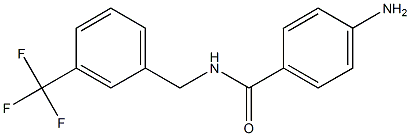 4-amino-N-{[3-(trifluoromethyl)phenyl]methyl}benzamide 结构式