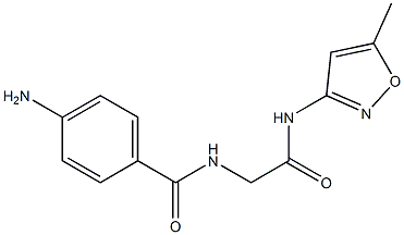 4-amino-N-{2-[(5-methylisoxazol-3-yl)amino]-2-oxoethyl}benzamide 结构式