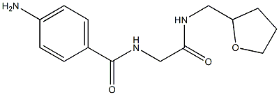 4-amino-N-{2-oxo-2-[(tetrahydrofuran-2-ylmethyl)amino]ethyl}benzamide 结构式