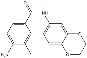 4-amino-N-2,3-dihydro-1,4-benzodioxin-6-yl-3-methylbenzamide 结构式