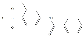 4-benzamido-2-fluorobenzene-1-sulfonyl chloride 结构式