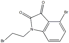 4-bromo-1-(2-bromoethyl)-2,3-dihydro-1H-indole-2,3-dione 结构式