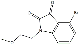 4-bromo-1-(2-methoxyethyl)-2,3-dihydro-1H-indole-2,3-dione 结构式