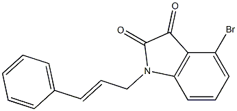 4-bromo-1-(3-phenylprop-2-en-1-yl)-2,3-dihydro-1H-indole-2,3-dione 结构式